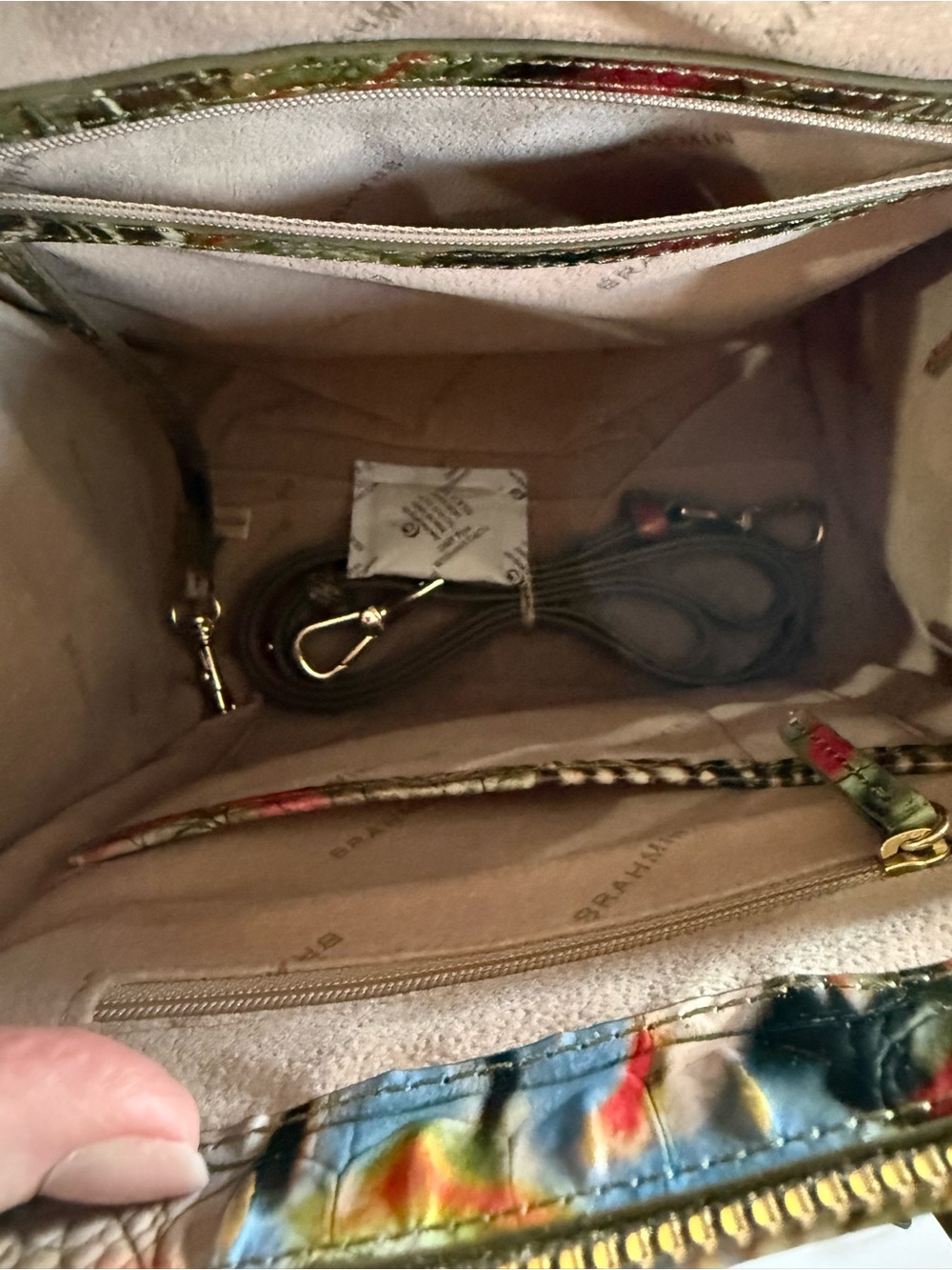 Brahmin Multicolor Croc-Embossed Satchel - Whimsical Melbourne - Picture 4 of 4
